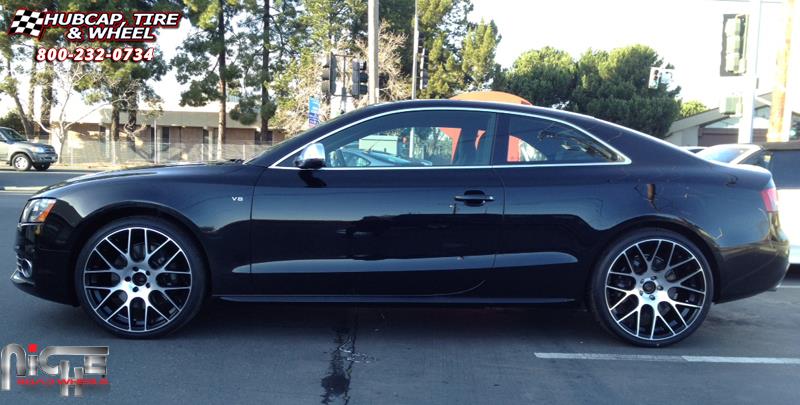 vehicle gallery/audi a5 niche circuit m108 20x85  Black & Machined wheels and rims